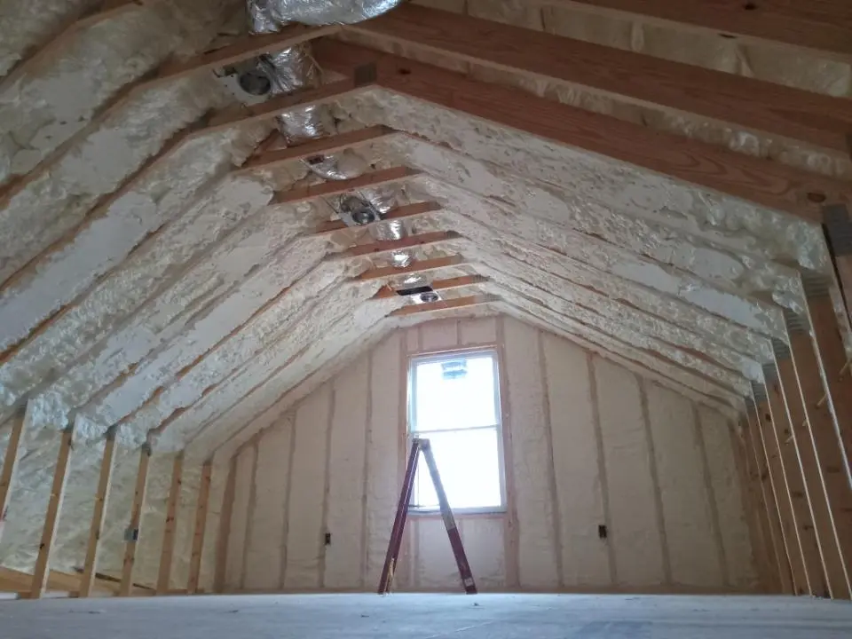 Spray foam roofing application for Crawl Space Insulation project in Algonquin